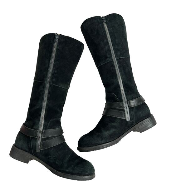 The North Face Bridgeton Tall Riding Boot Black Suede Quilted Lining Wmn Sz 7 - Picture 4 of 16